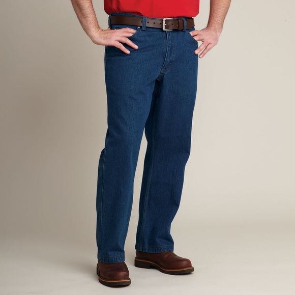 Duluth Trading Ballroom Relax Fit Dark Wash Jeans - Picture 1 of 8